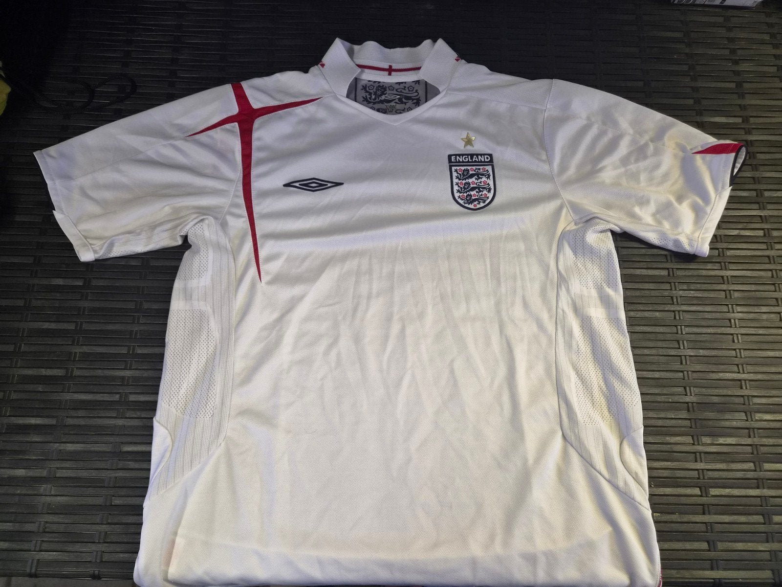 Engeland Voetbalshirt seizoen 2007-2009 Maat XL, Wit, Maat 56/58 (XL), Ophalen of Verzenden, Voetbal