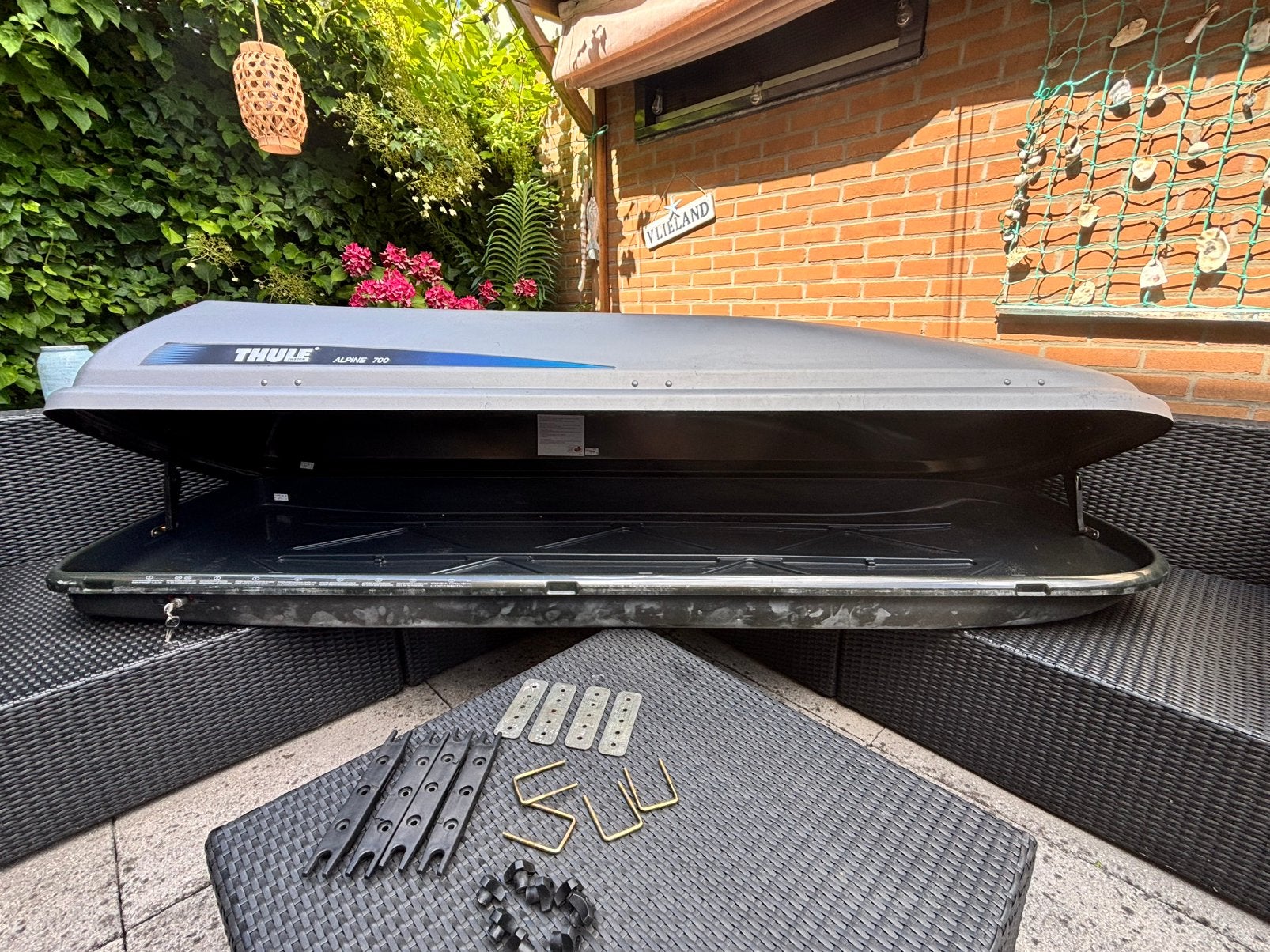 Thule dakkoffer (met T-stukken), Auto diversen, Dakkoffers, Ophalen, Gebruikt