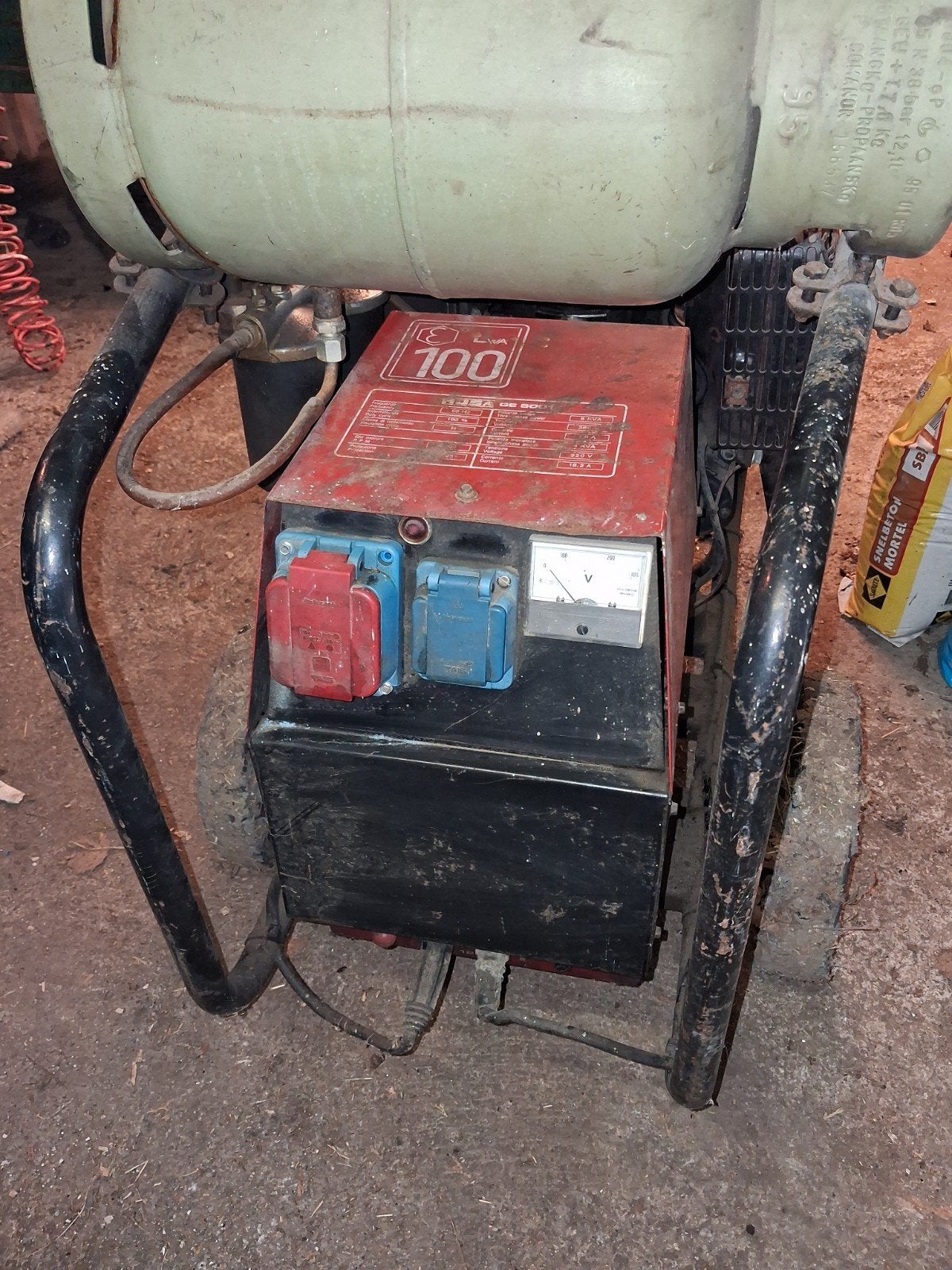 Mosa 5kVA Diesel Aggregaat 230/380v - Robuust en Betrouwbaar, Ophalen, Gebruikt, 5 tot 10 kVA, Dieselolie