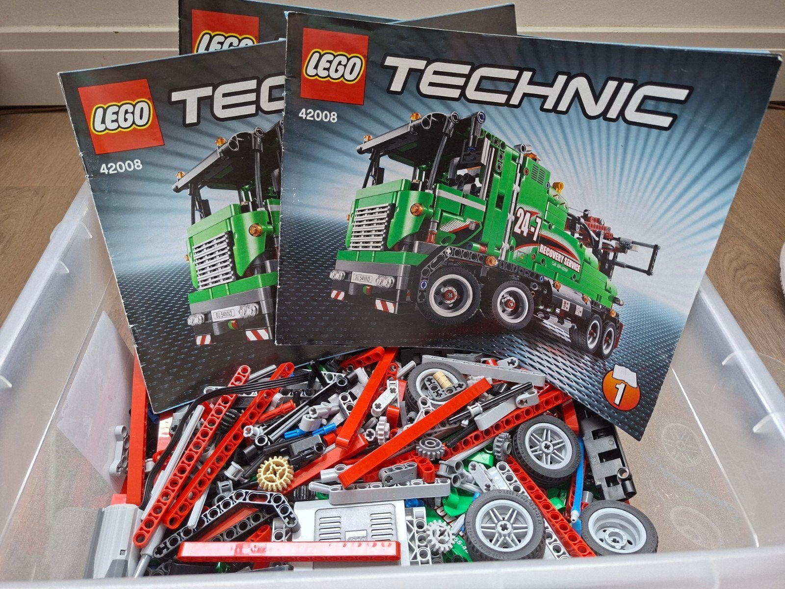 Lego Technic 42008 Sleepwagen met instructieboekjes, Ophalen of Verzenden, Gebruikt