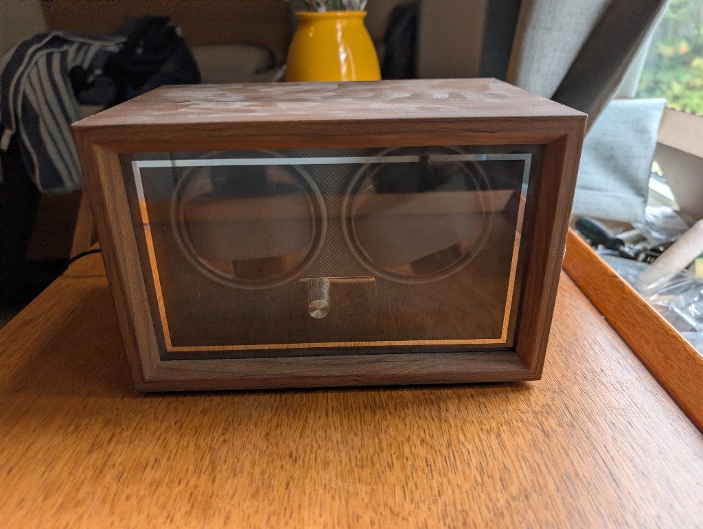 Luxe Watchwinder voor 2 Horloges – Houtlook (Automatisch), Overige merken, Overige materialen, Polshorloge, Overige materialen