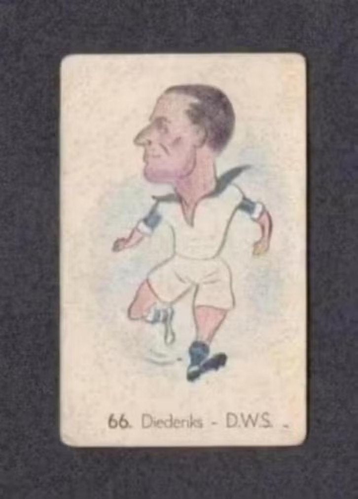 Voetbalplaatje Diederiks DWS Amsterdam 1949., Verzamelen, Ophalen of Verzenden, Zo goed als nieuw