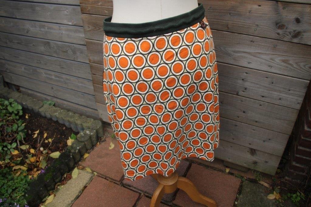Rok oranje/ groen 4Funky Flavours mt S Vaste prijs, Ophalen of Verzenden, Zo goed als nieuw, Knielengte, Maat 36 (S)
