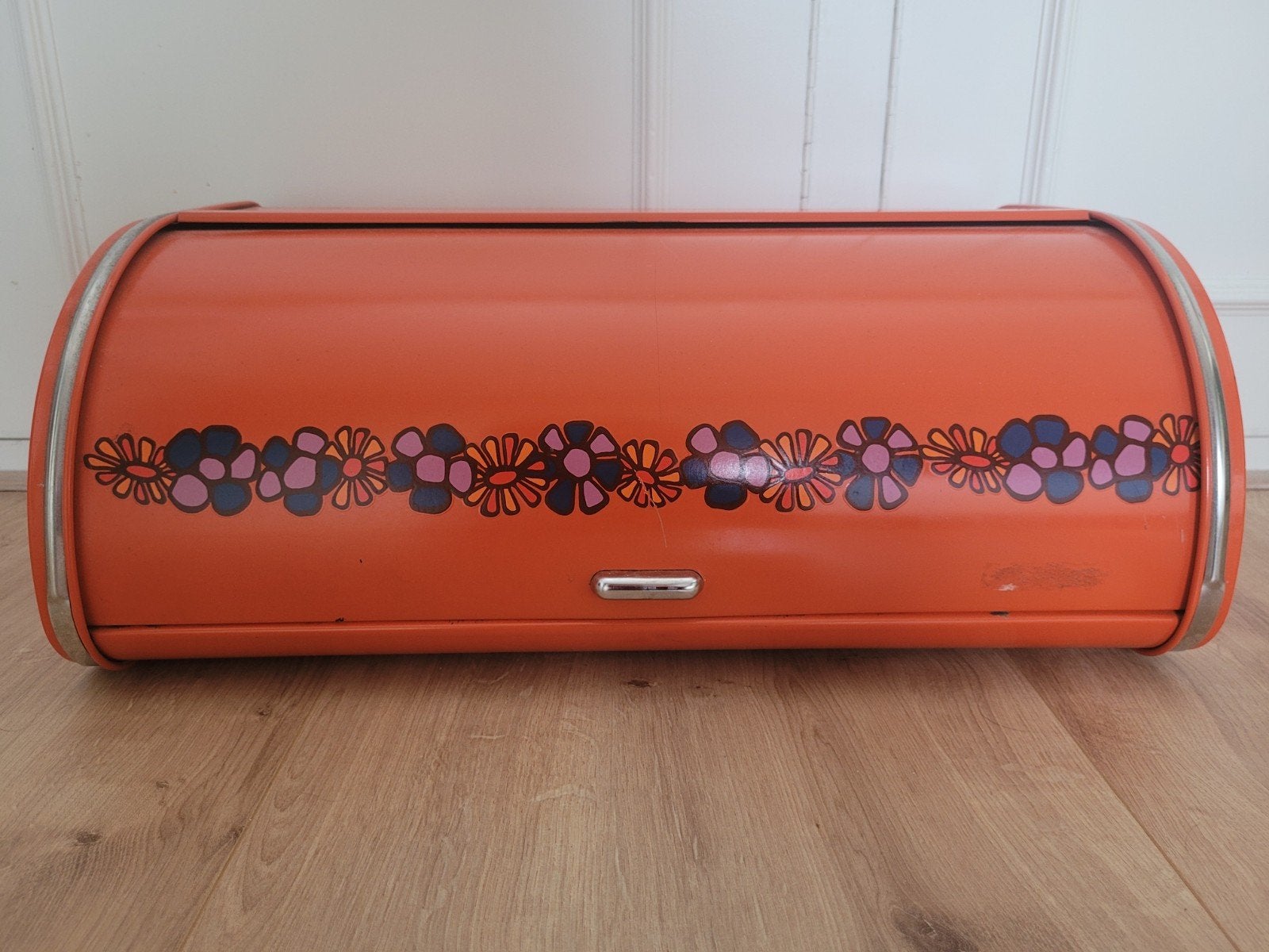 Brabantia broodtrommel | vintage | oranje, Verzamelen, Retro, Ophalen, Huis en Inrichting