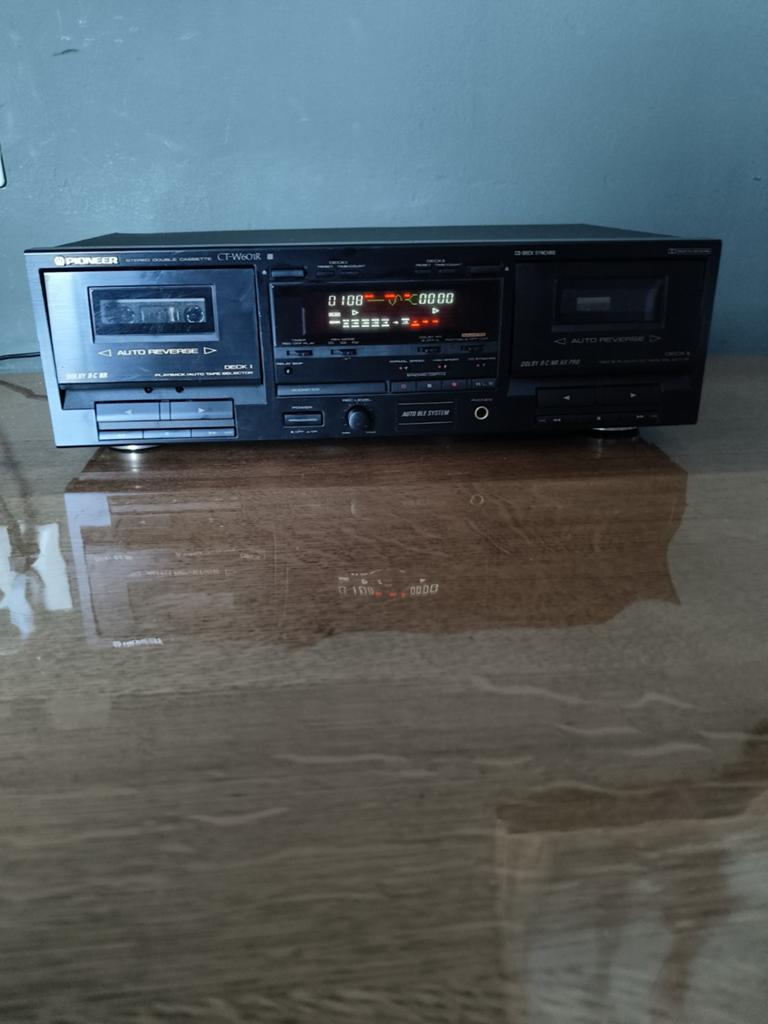 Pioneer CT-W601R Dubbel Cassettedeck met Auto-Reverse, Ophalen, Dubbel, Overige merken, Tiptoetsen