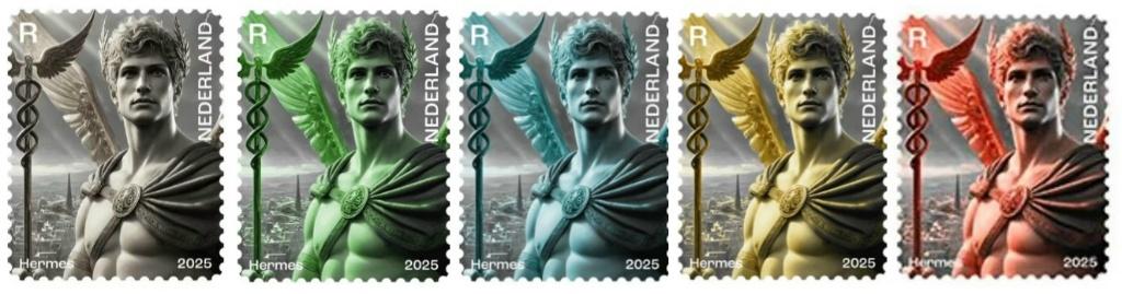 Nederland 2025 Cryptozegels, serie met de 4 kleuren., Verzenden, Na 1940, Postfris