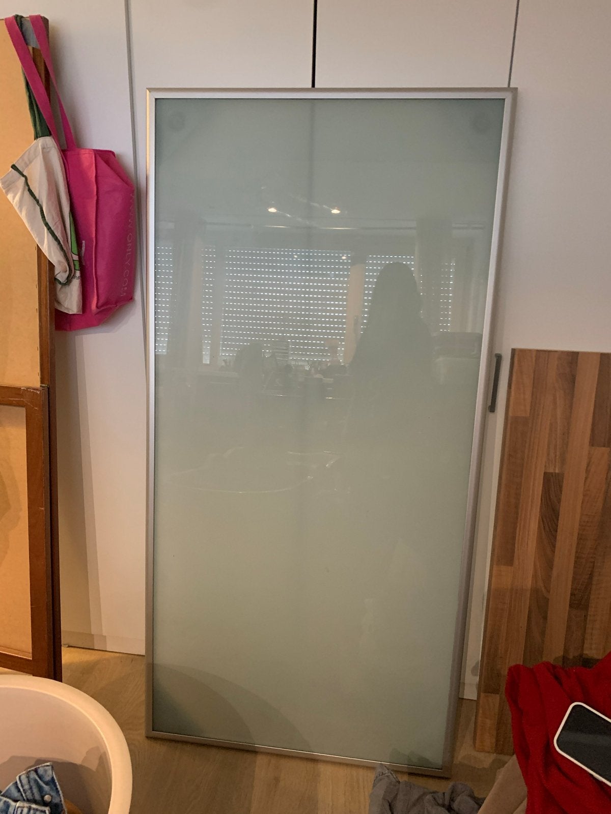 Tafelblad met poten (IKEA Linnmon/Adils), Ophalen, Gebruikt, Metaal of Aluminium, 75 cm of meer