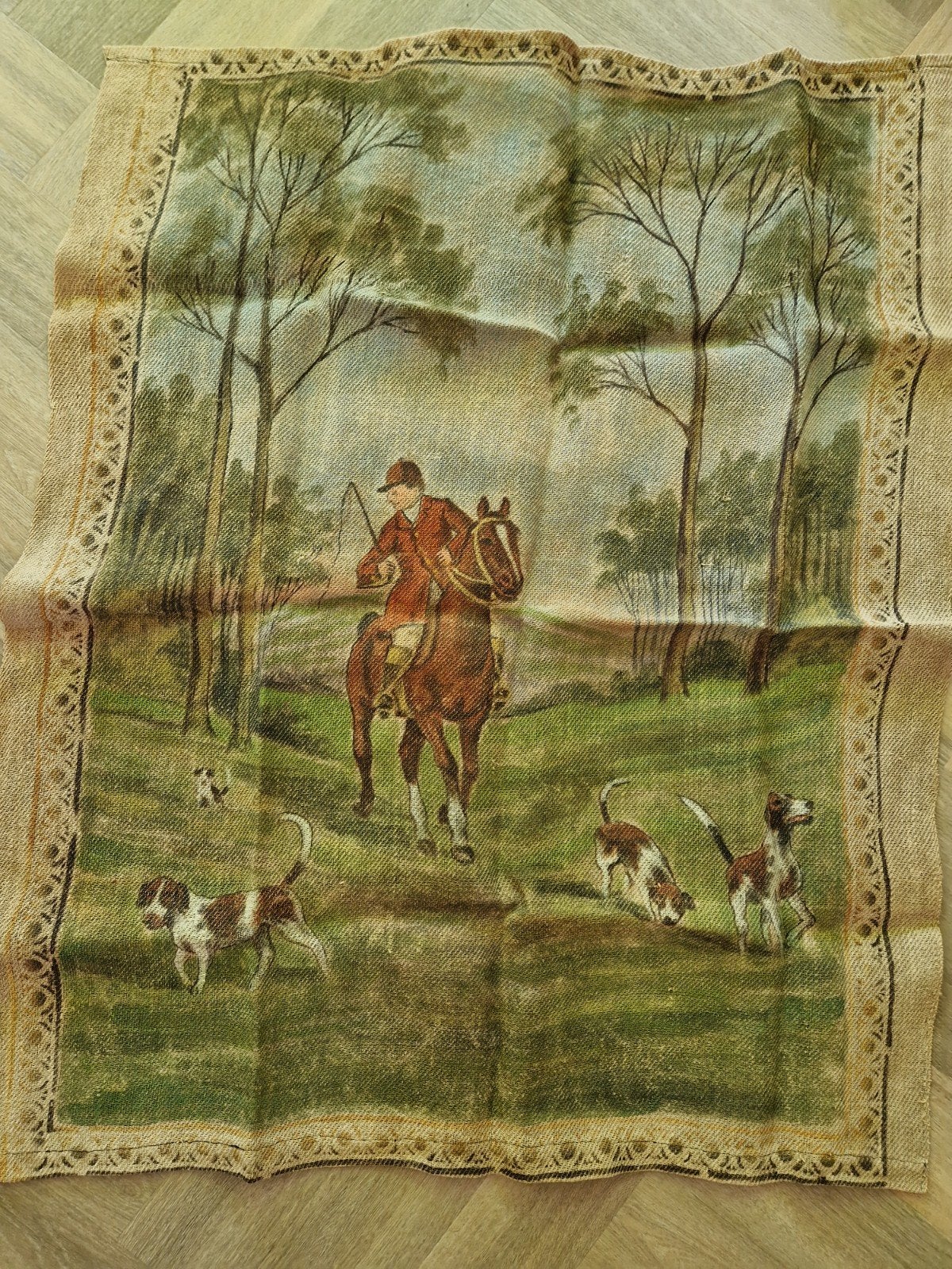 Jachttafreel op jute, Ophalen of Verzenden