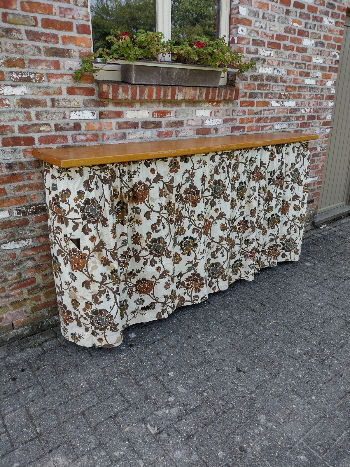 Vintage opklapbed, Huis en Inrichting, Slaapkamer | Slaapbanken, Ophalen, Gebruikt, Eenpersoons, 190 cm of minder
