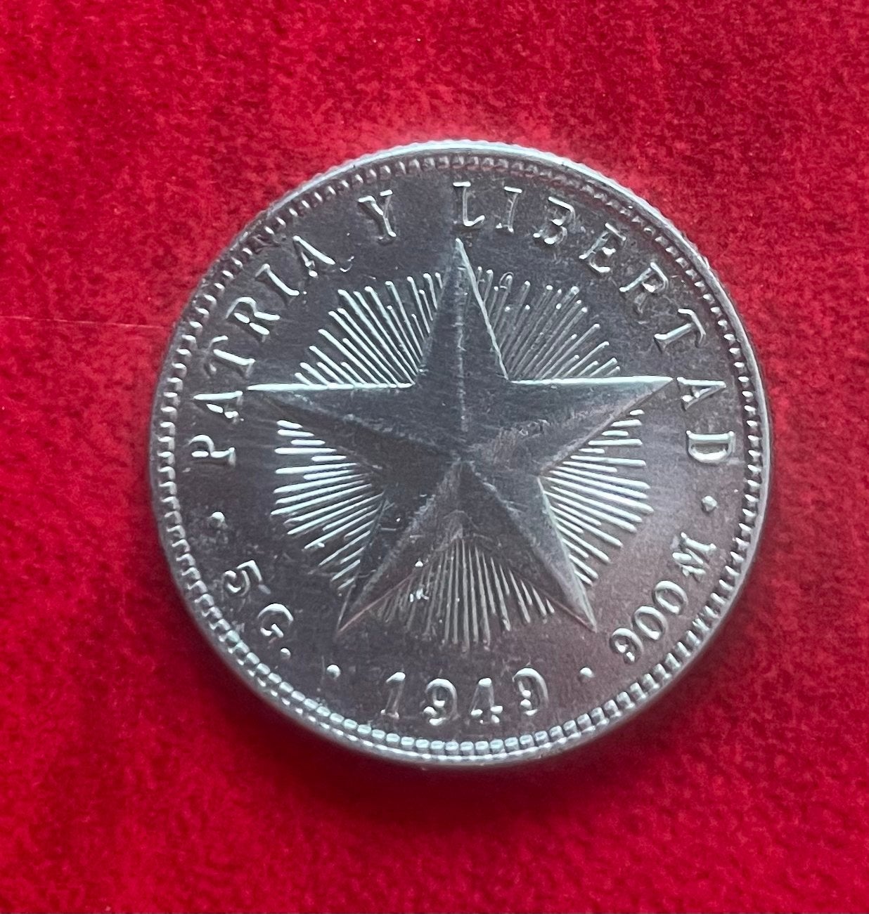 Cuba 20 Centavos 1949 Zilveren Munt - Republiek, Ophalen of Verzenden, Losse munt, Zilver