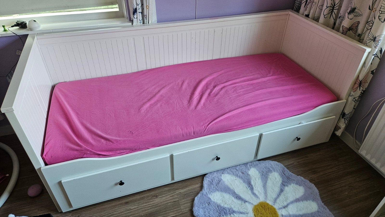 ikea bed uitschuifbaar Hemnes, 85 tot 100 cm, Gebruikt, 180 cm of meer, Ophalen