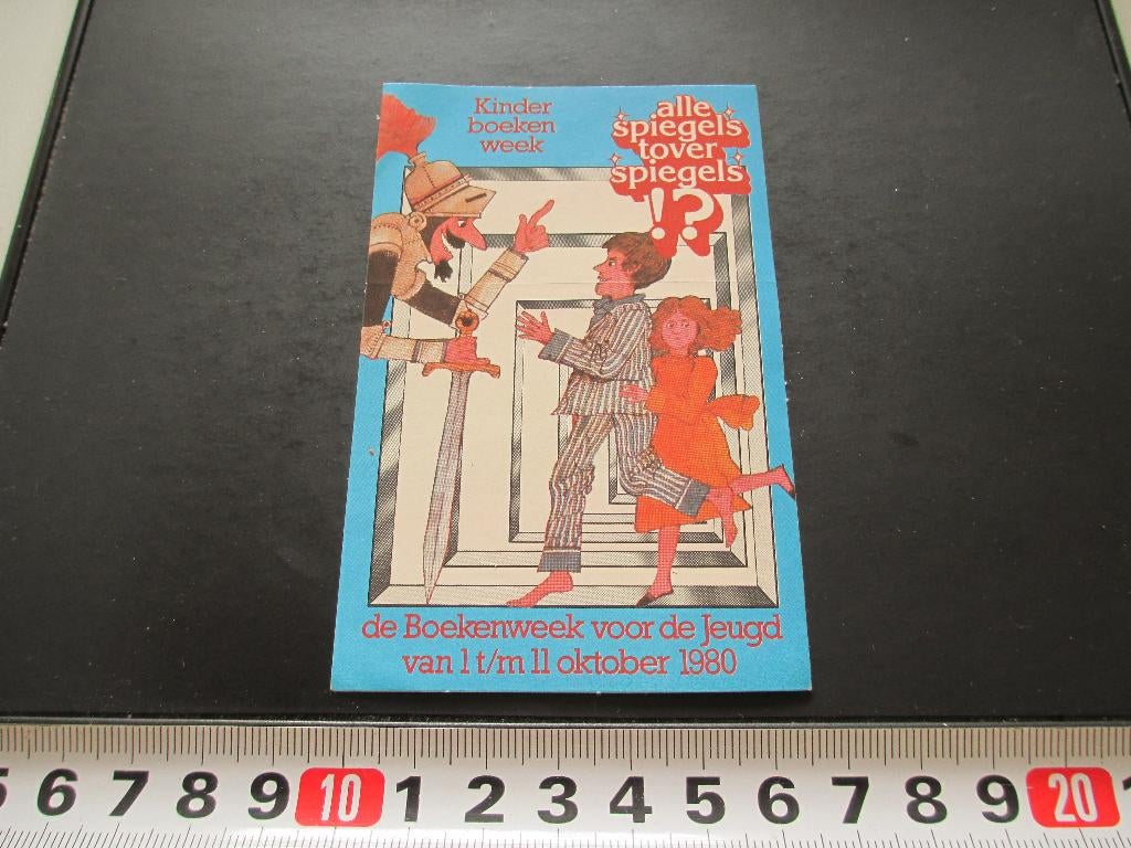 sticker kinderboekenweek 1980 alle spiegels toverspiegels, Verzamelen, Ophalen, Zo goed als nieuw