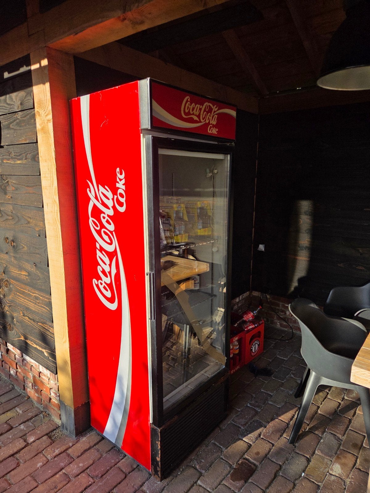 Coca-Cola Koelkast - Gebruikt met lichte roest, Witgoed en Apparatuur, Ophalen, 200 liter of meer, 60 cm of meer, 160 cm of meer