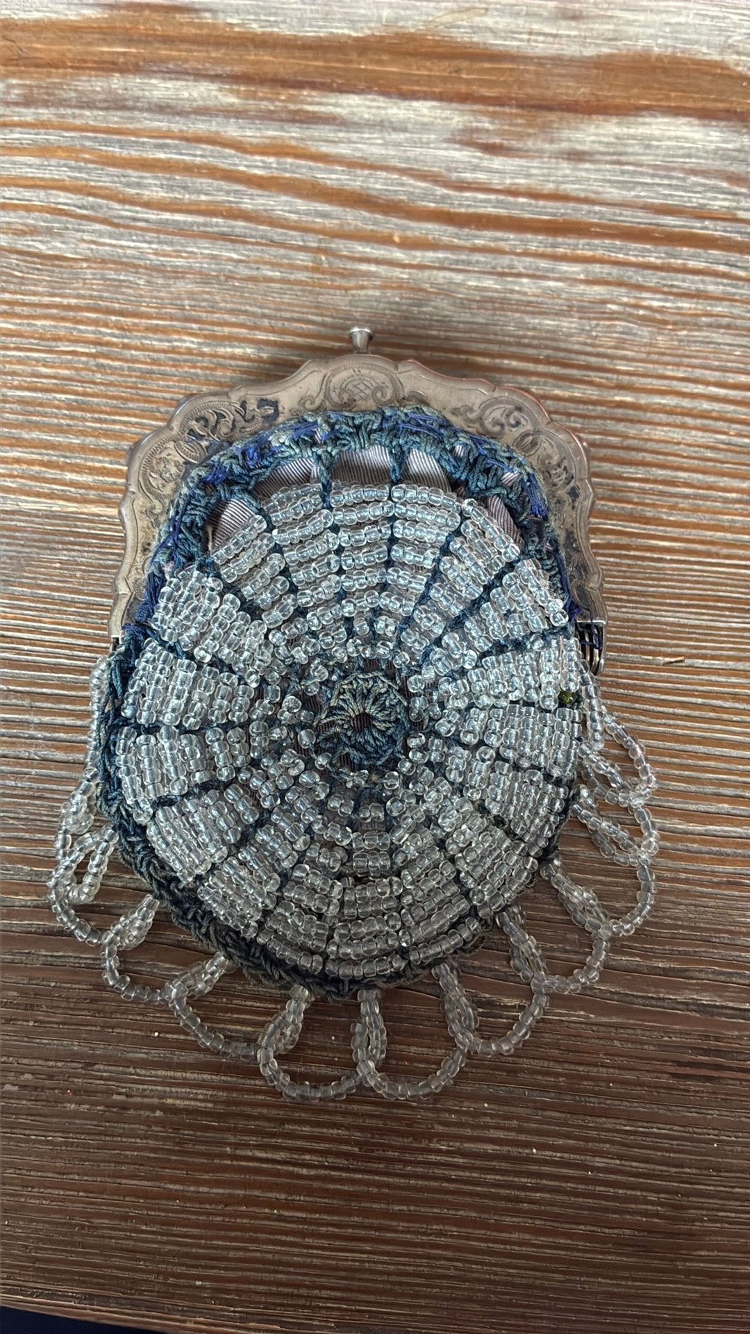Antiek zilveren portemonee, Antiek en Kunst, Ophalen, Zilver