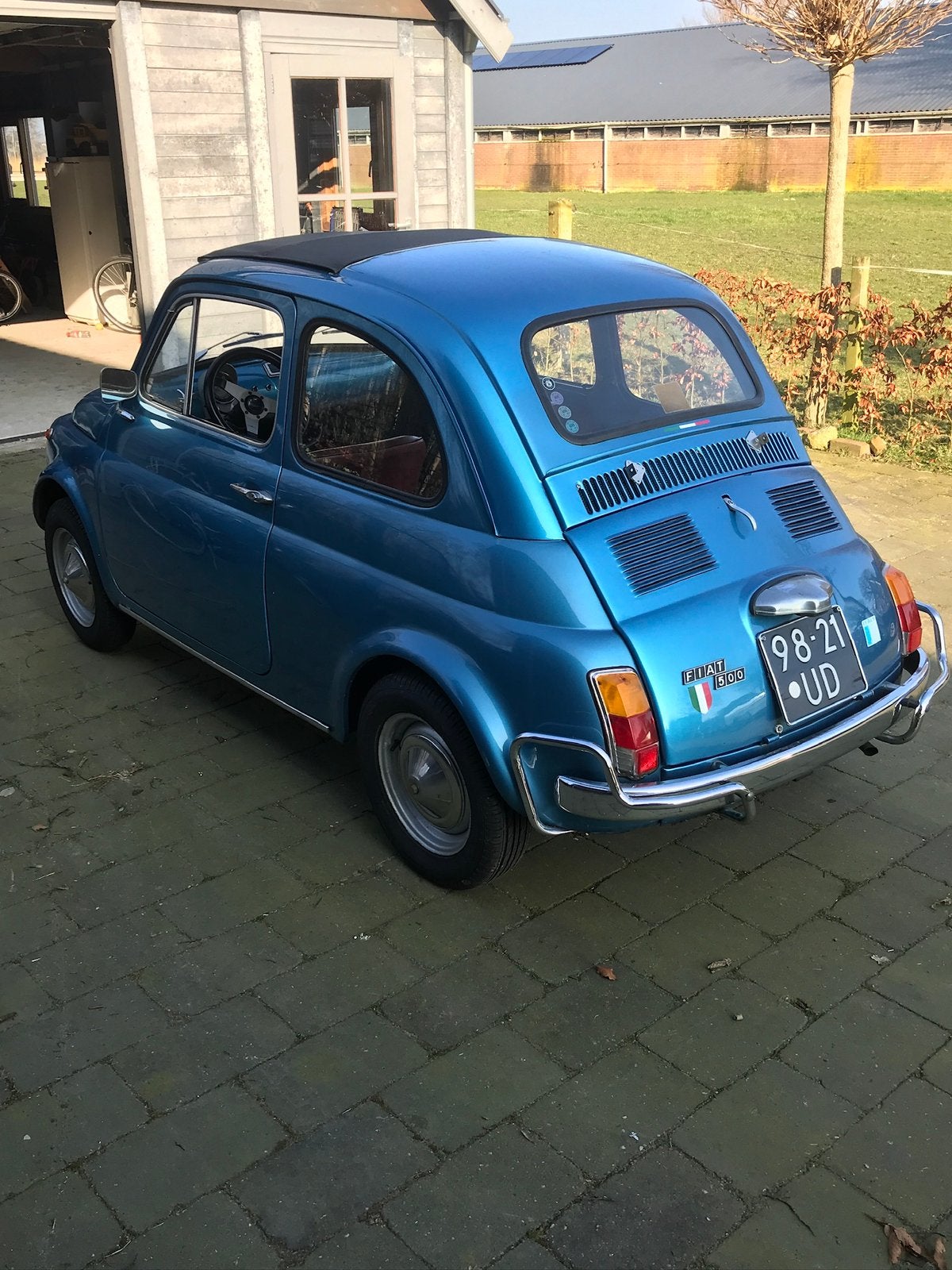 Fiat 500 0.5 Nuova 1972 Blauw oldtimer, foto 3