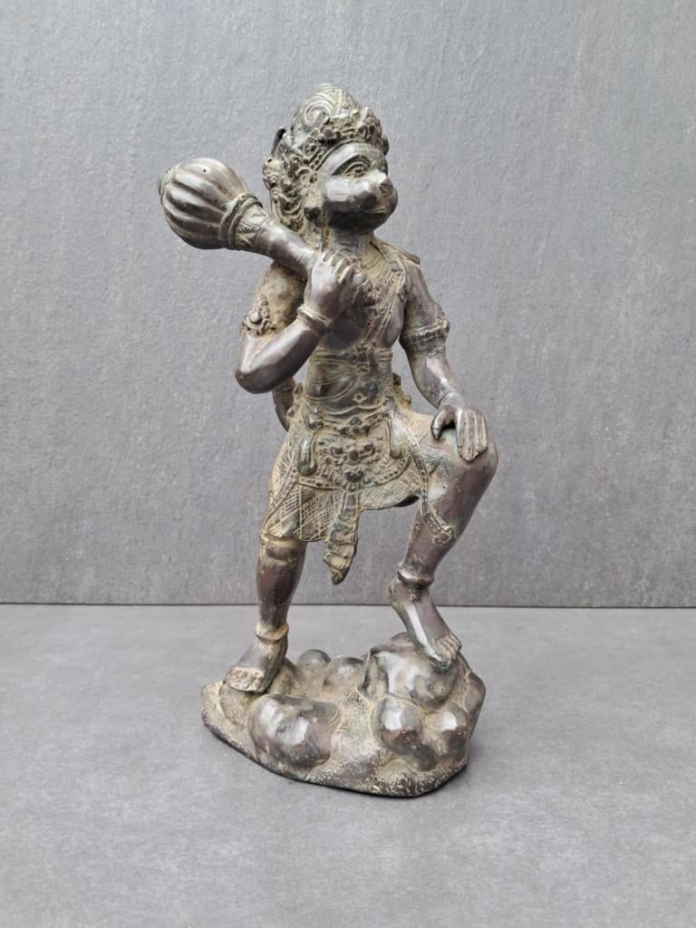 Bronzen beeld/Hanuman/ de apengod/India/Azië, Ophalen of Verzenden