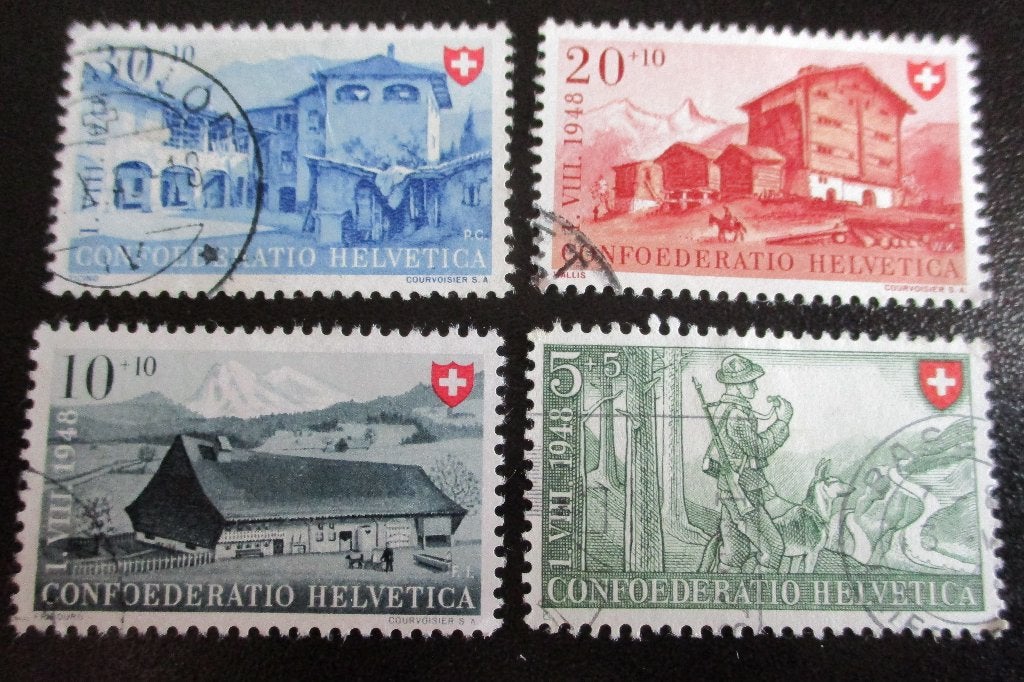 Zwitserland,  serie Pro Patria 1948, Postzegels en Munten, Postzegels | Europa | Zwitserland, Verzenden, Gestempeld