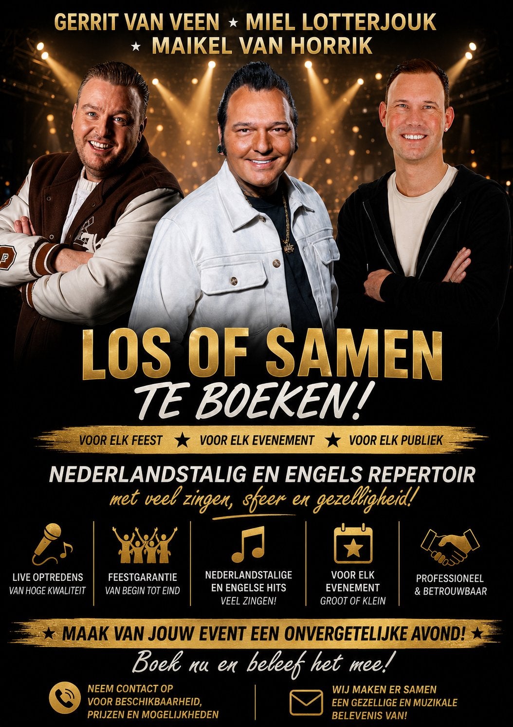 Zanger voor live entertainment, Ophalen