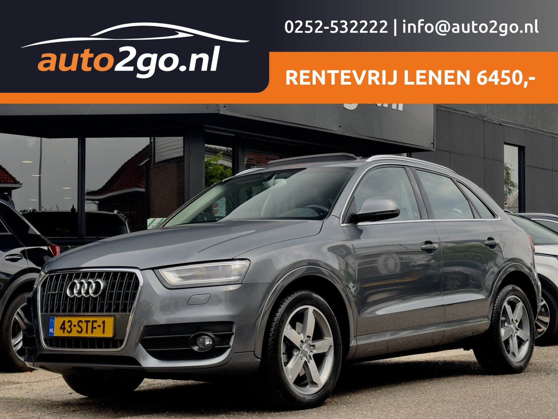 Audi Q3 2.0 TFSI AUT7 QUATTRO PRO-LINE 211PK PANODAK LEDER N, Euro 5, Gebruikt, 4 cilinders, Origineel Nederlands