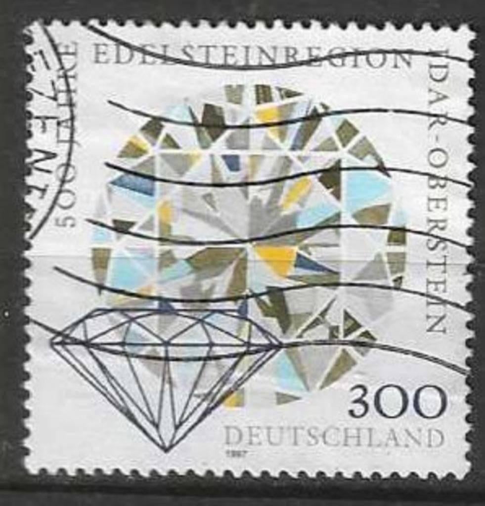 Duitsland 1997 - Yvert 1743 - Edelstenen Idar-Oberstein (ST), Verzenden, 1990 tot heden, Gestempeld