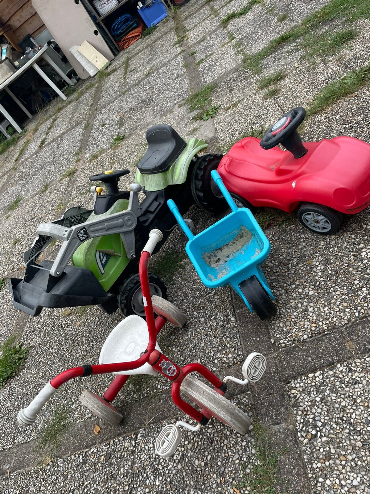 Buiten speelgoed, Ophalen, Gebruikt