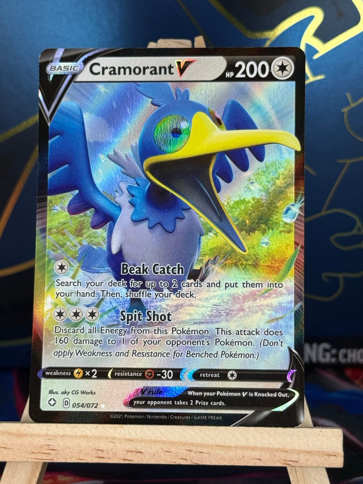 Cramorant V #54 | Pokemon Shining Fates, Ophalen of Verzenden, Zo goed als nieuw, Losse kaart