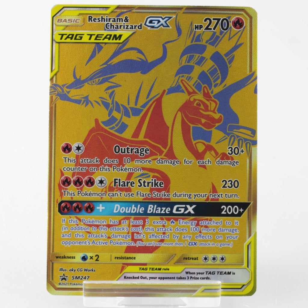 TCG Reshiram & Charizard GX (SM 247), Zo goed als nieuw