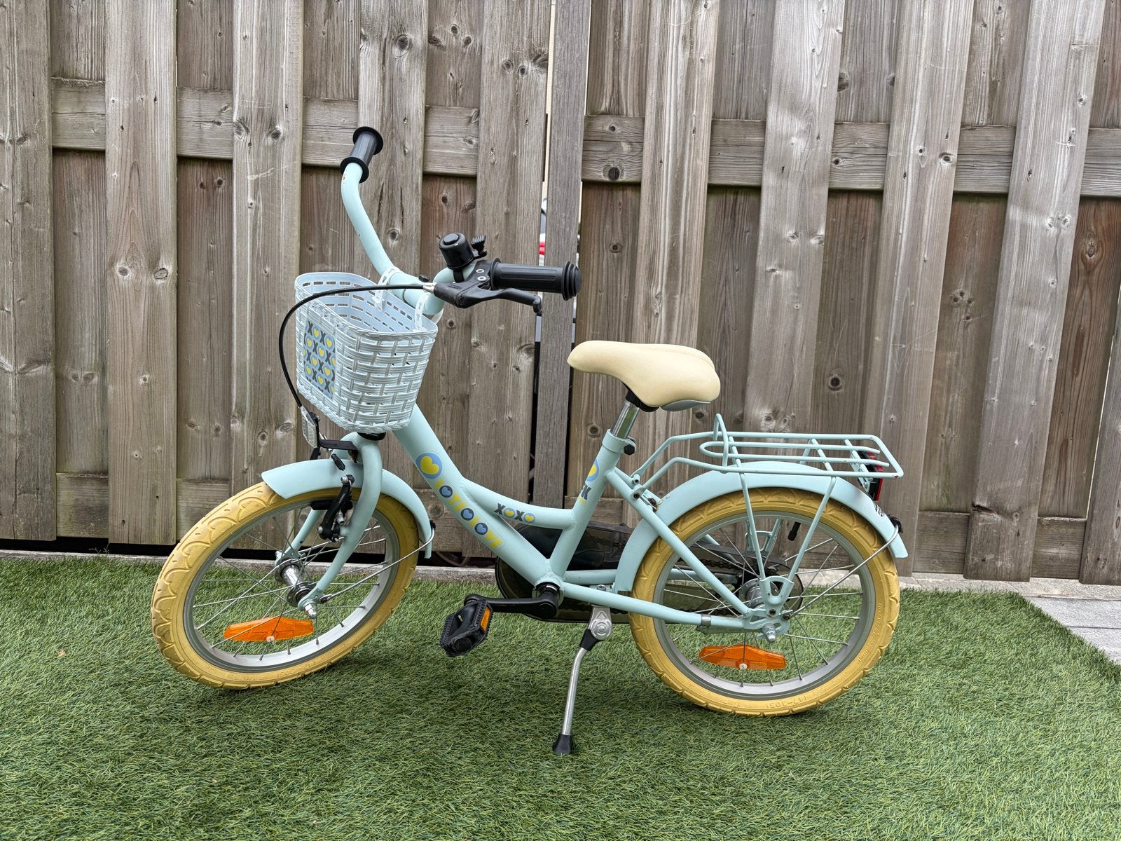 Kinderfiets funbike lots of love - lichtblauw 16 inch, Ophalen, Gebruikt, Velgrem, 16 tot 20 inch