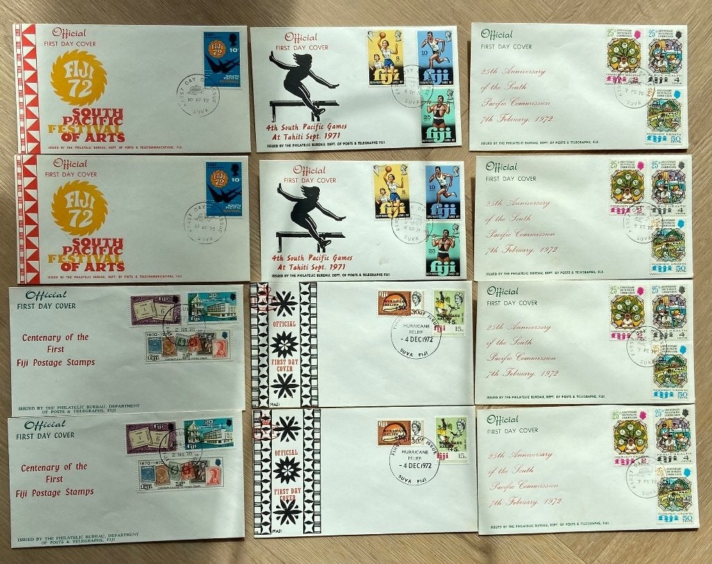 Fiji FDC enveloppe onbeschreven 12x, Verzenden, Onbeschreven, Rest van de wereld