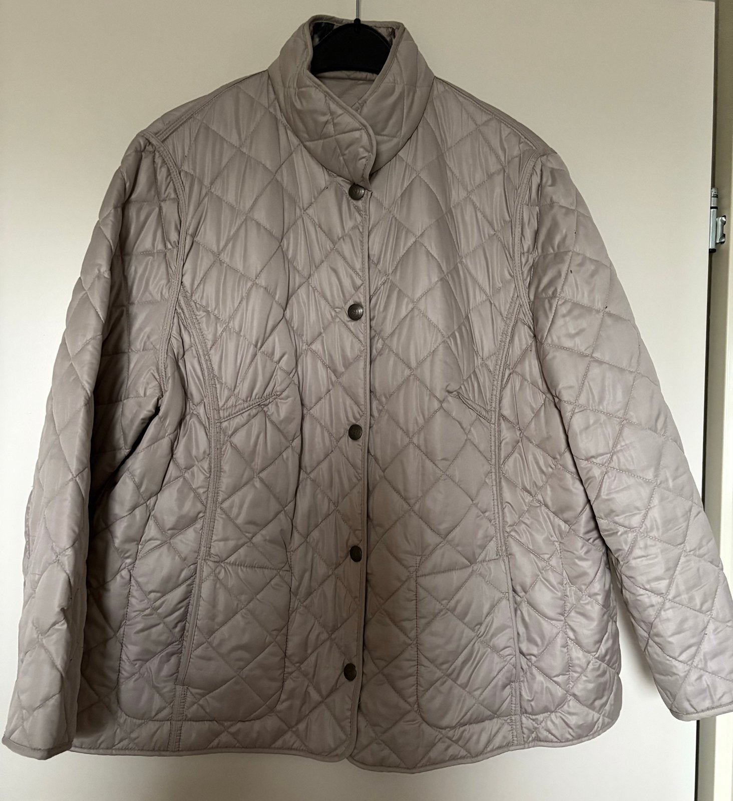 doorgestikte jas aan 2 kanten draagbaar - Maat 46, Ophalen of Verzenden, Zo goed als nieuw, Maat 46/48 (XL) of groter, Beige