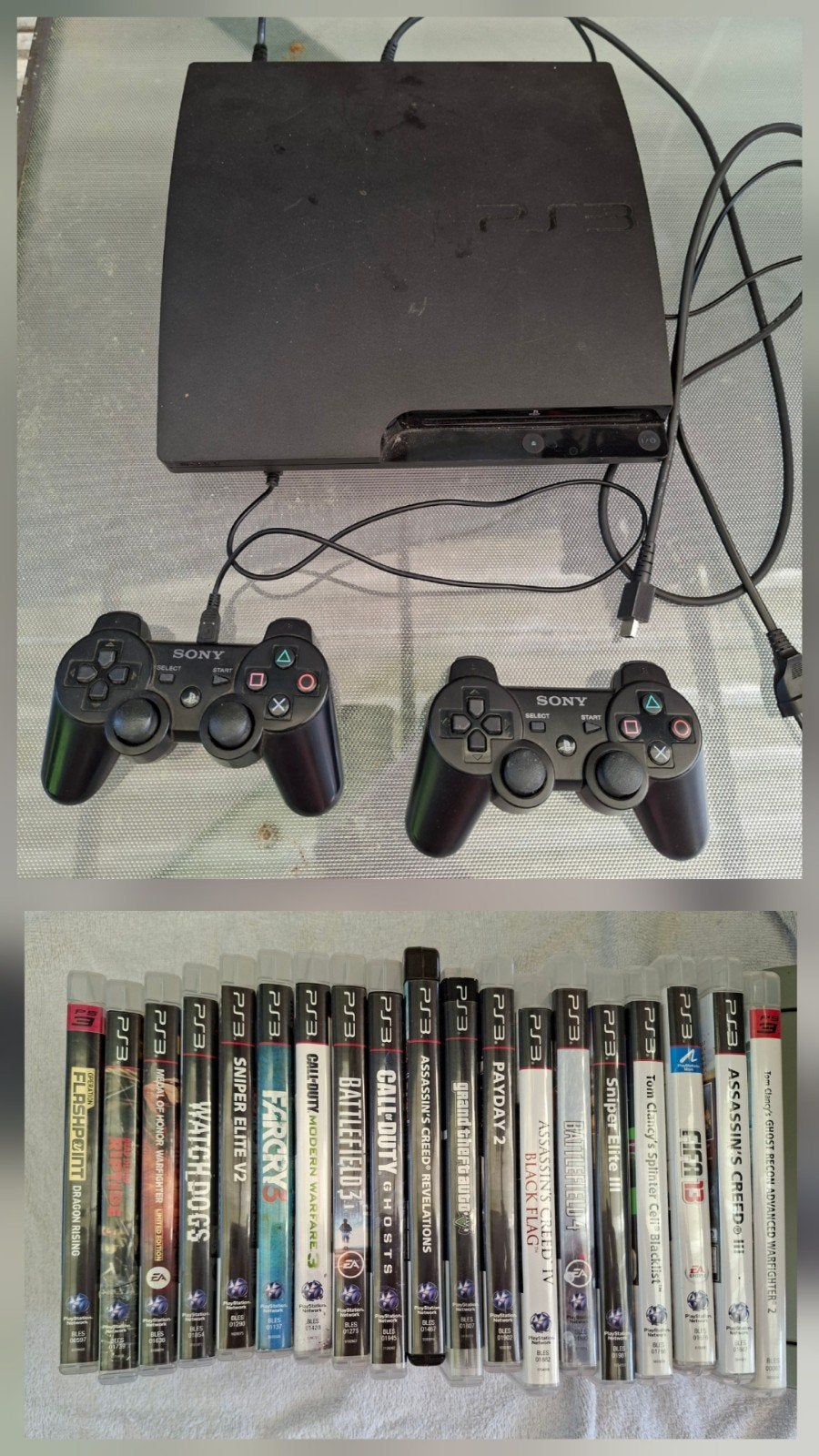 Playstation 3 met accessoires, Ophalen, Met 2 controllers, Slim