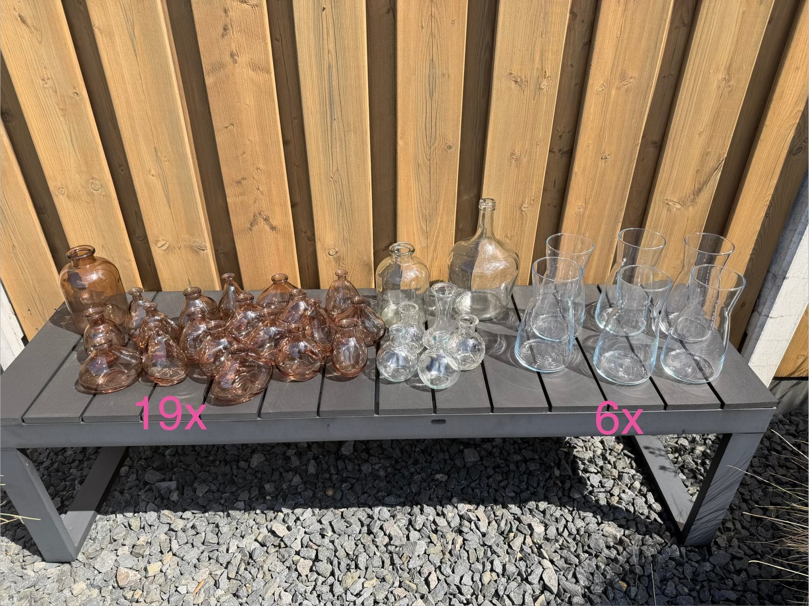 Vaasjes decoratie bruiloft feest, Ophalen, Zo goed als nieuw, Versiering, Geboorte of Huwelijk