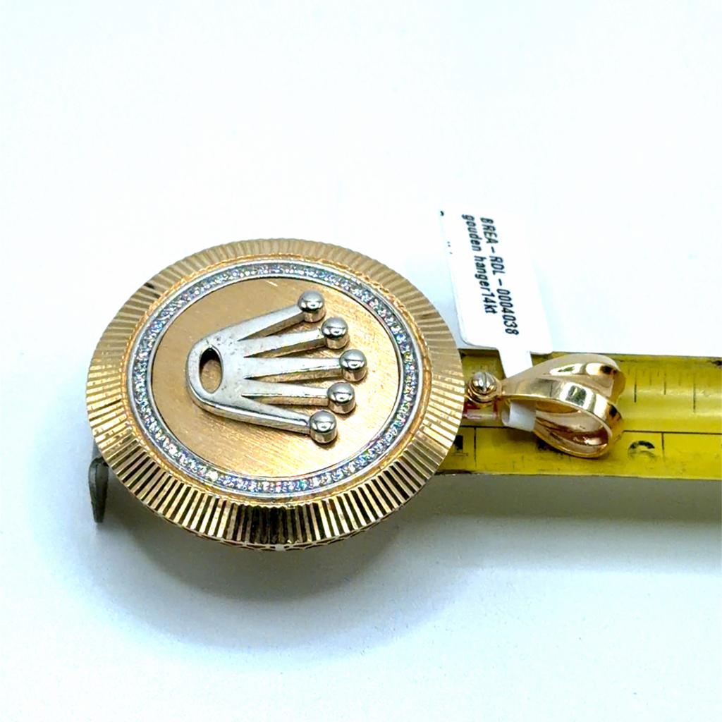 Gouden Rolex Kroon Hanger 14K, Overige voorstellingen, Www.bredajuwelier.nl, Nieuw, Ophalen of Verzenden