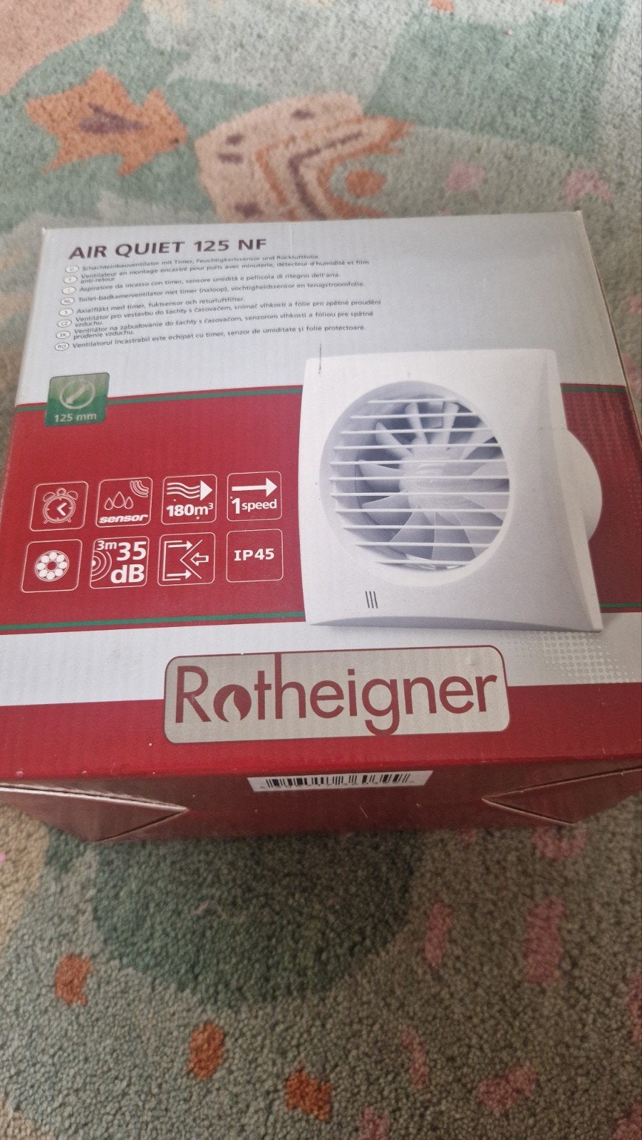Rotheigner AIR QUIET 125 NF Ventilator - Nieuw, Ophalen of Verzenden, Nieuw, Ventilator