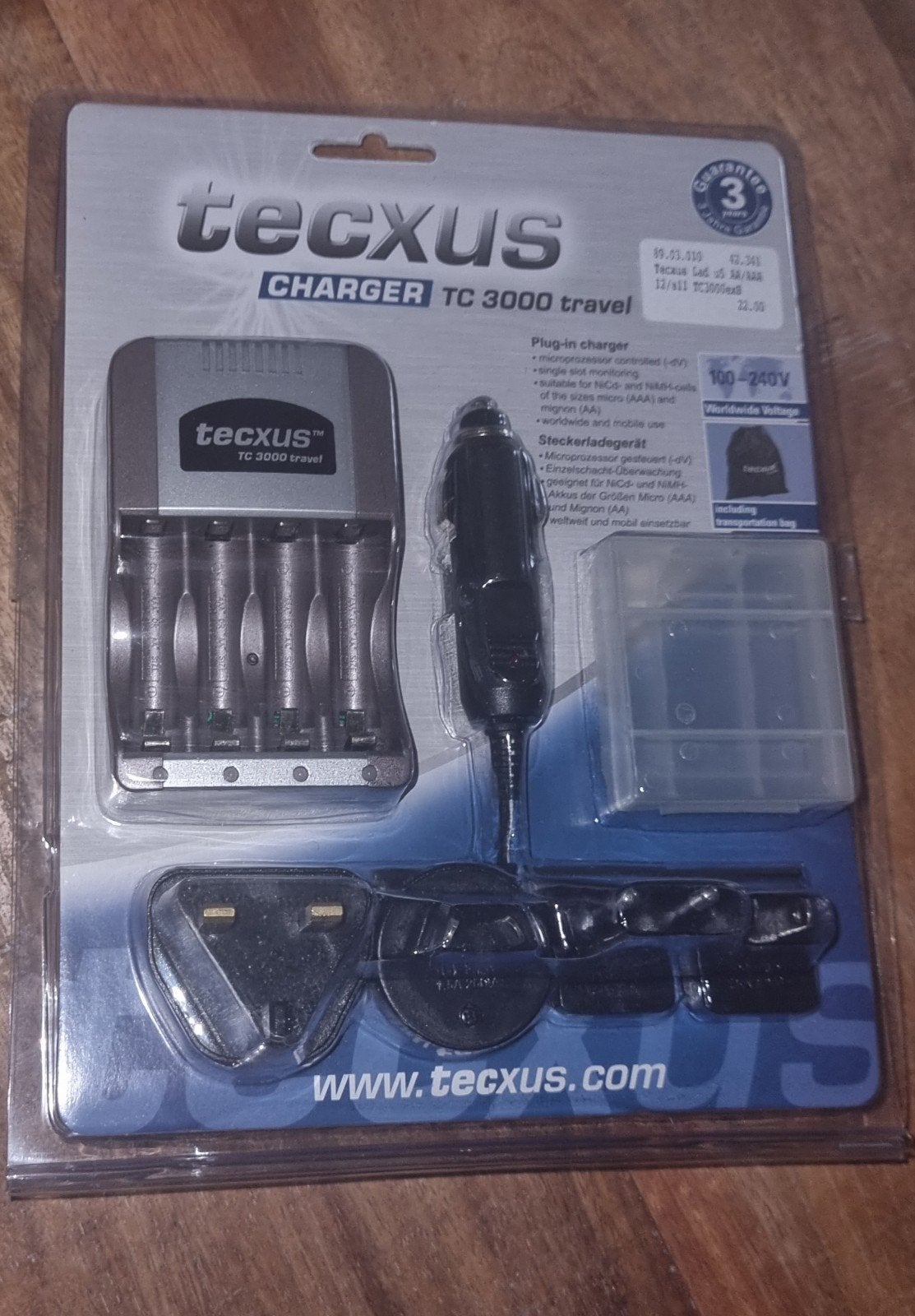 Partij / Tecxus Charger TC 3000 Travel: Universele Lader., Audio, Tv en Foto, Accu's en Batterijen, Ophalen of Verzenden, Nieuw
