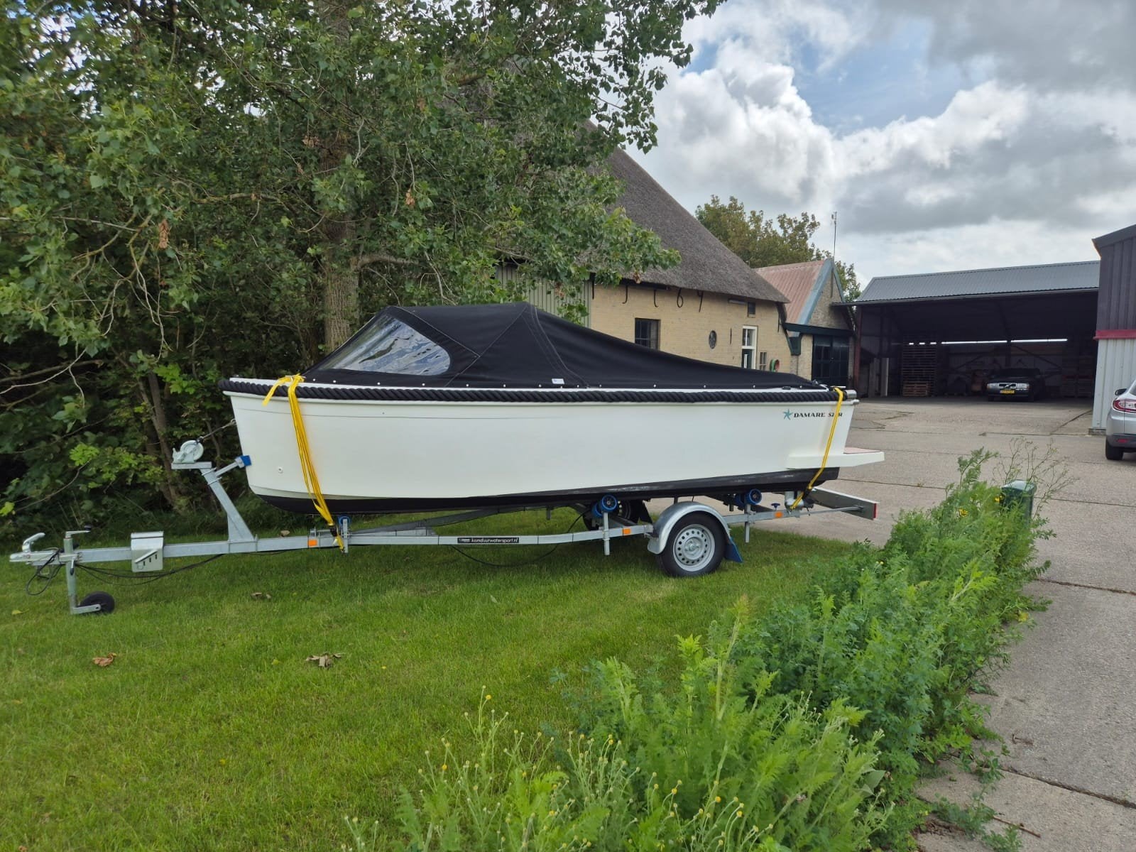 Damare 525r, Honda 20 pk en trailer van 2021, Watersport en Boten, Sloepen, Overige merken, Rondzit, Tender, Ophalen of Verzenden