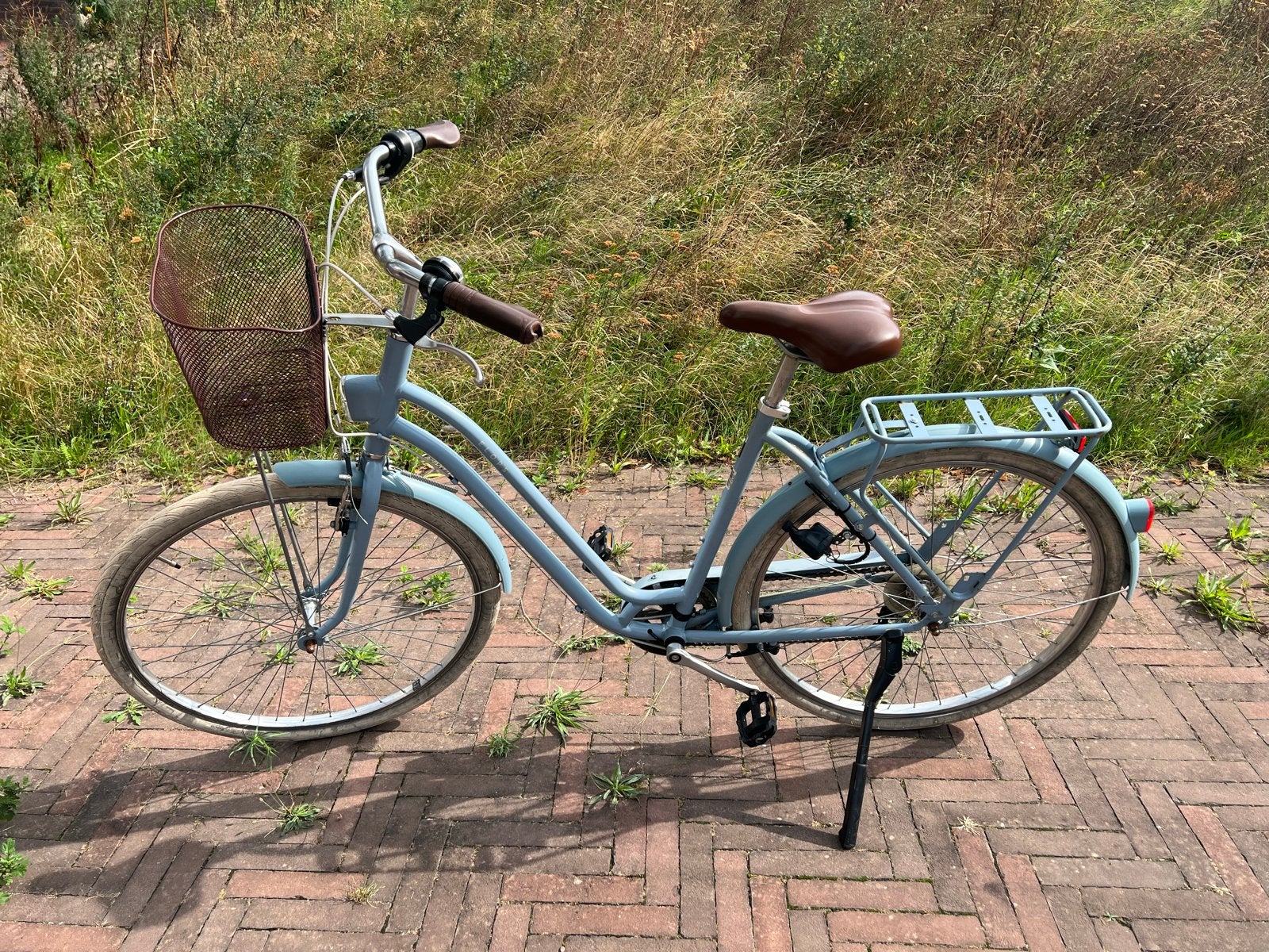 Stadsfiets ELOPS 520 met mandje en bagagedrager, Fietsen en Brommers, Velgrem, Versnellingen, Ophalen, Overige merken
