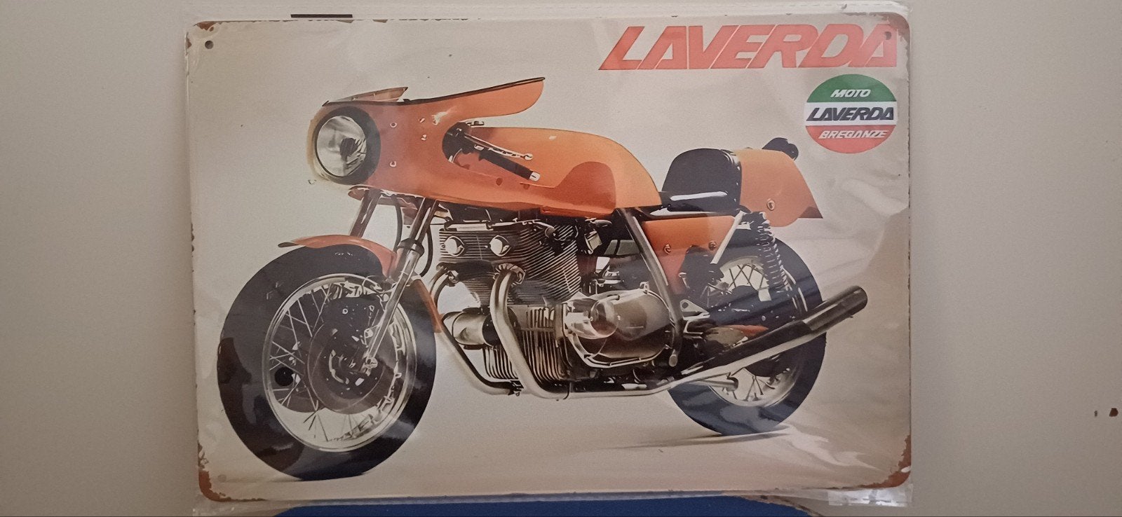 Laverda  blikken bord  20 x 30 cm., Ophalen of Verzenden, Nieuw, Auto's