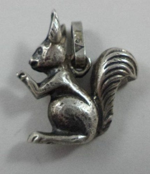 Teka - Zeldzame vintage zilveren Eekhoorn hanger 835 (527A), Ophalen, Zo goed als nieuw, Zilver, Zilver