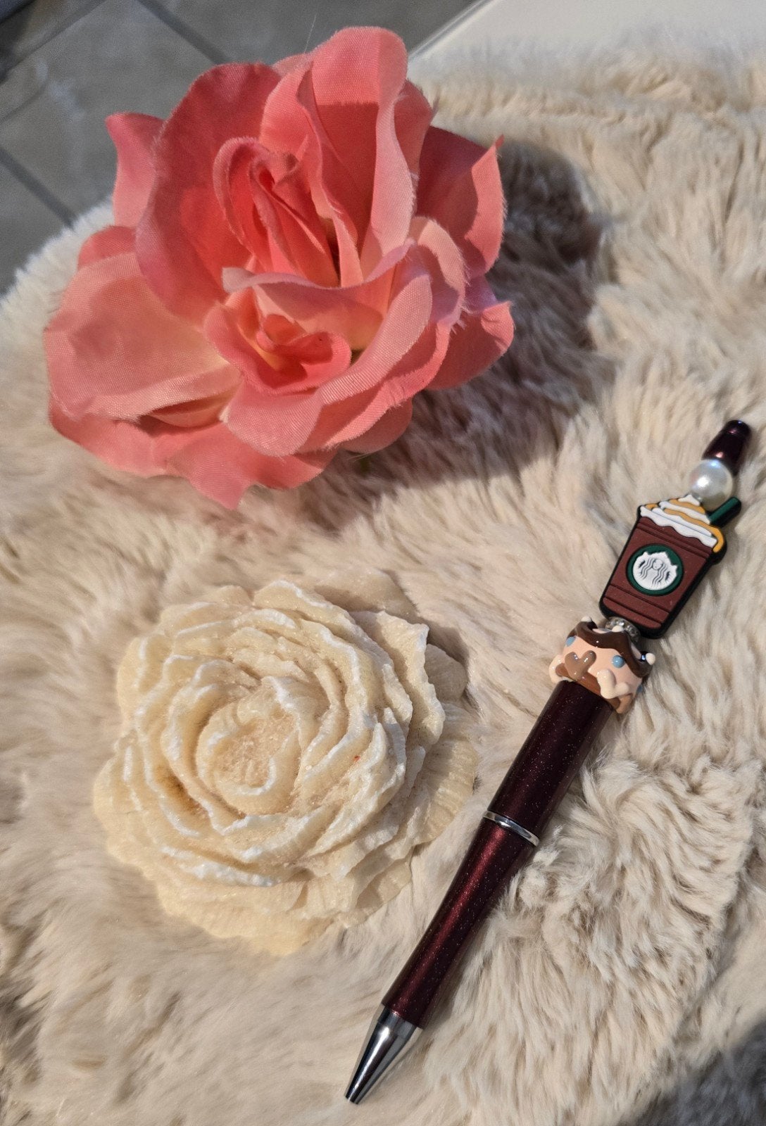 luxurypen handmade met glaskralen & acryl, Verzenden