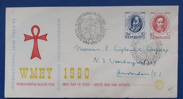 Postzegel NL 1960 FDC 44 Geestelijke Gezondheidszorg 24-03, Postzegels en Munten, Postzegels | Nederland, Ophalen of Verzenden