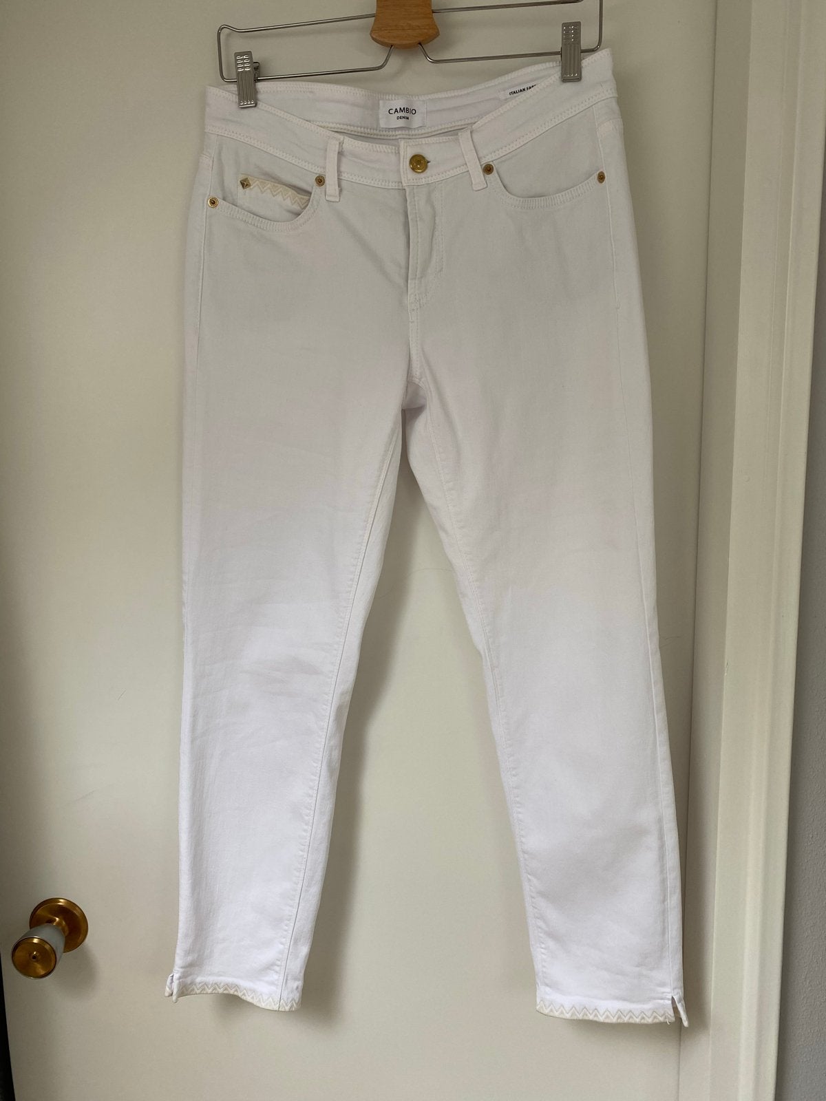 Cambio Piper short broek wit maat 38 met leuke stiksels, Maat 38/40 (M), Kort, Wit, Ophalen of Verzenden