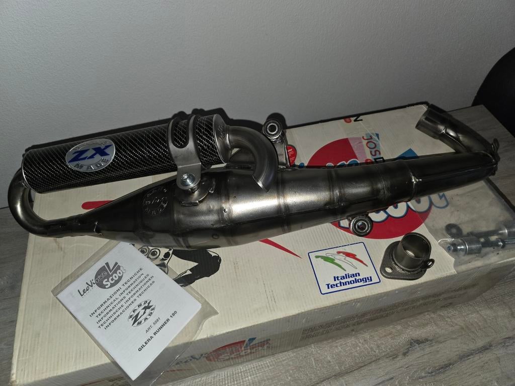 Gilera Runner 125cc 180cc uitlaat LeoVince ZX - Malossi, Ophalen of Verzenden, Nieuw, Uitlaat, Piaggio