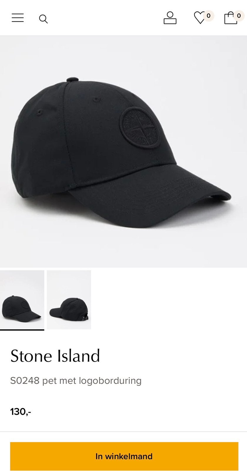 Stone island pet junior, Ophalen, Zo goed als nieuw