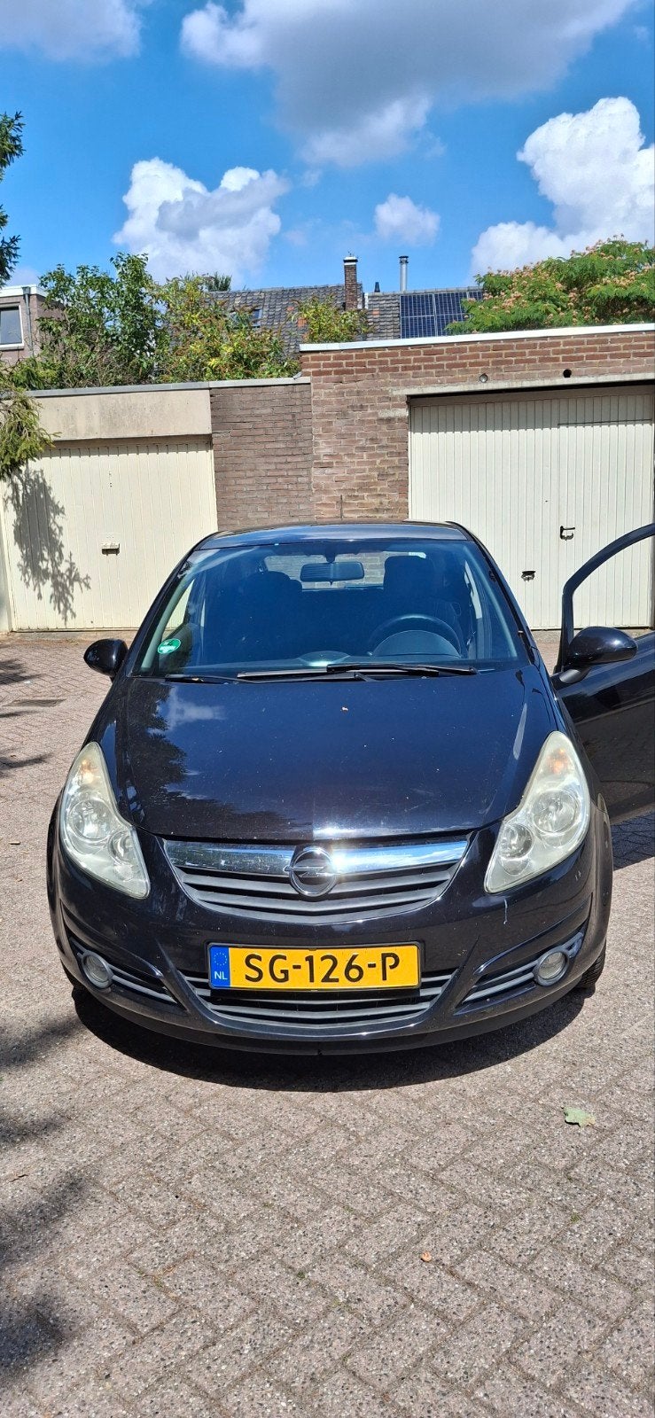 191.000 km    Opel Corsa 1.2 16V 3D WR 2009 Zwart, Auto's, Bedrijf, Te koop