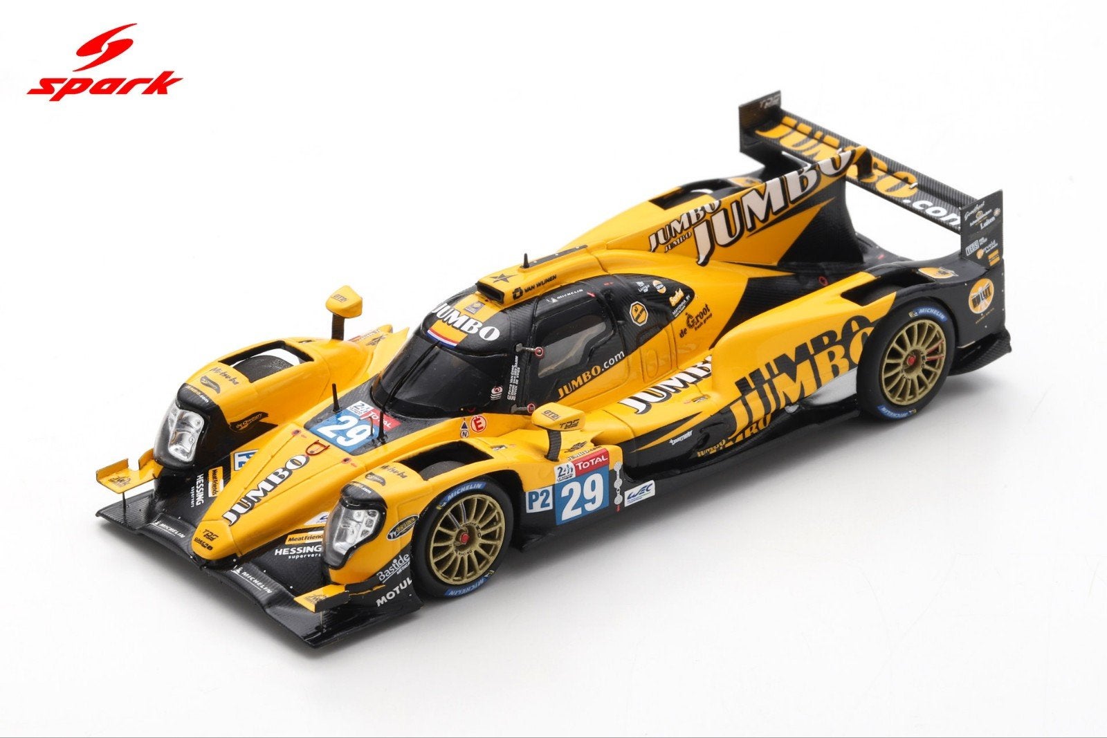 Spark 1/18 Frits van Eerd Jumbo raceauto nieuw in doos, Ophalen of Verzenden, Nieuw, Auto