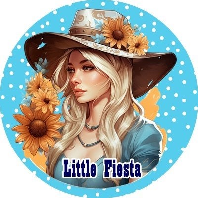 L2745 ouwel cowgirl 20cm snoeppapier eetbare taart print, Ophalen of Verzenden, Nieuw, Taarten, Versiering