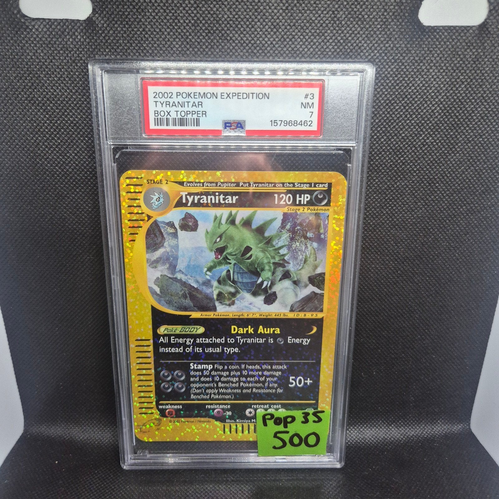 Tyranitar Box Topper Expedition POP 35 PSA 7, Ophalen of Verzenden