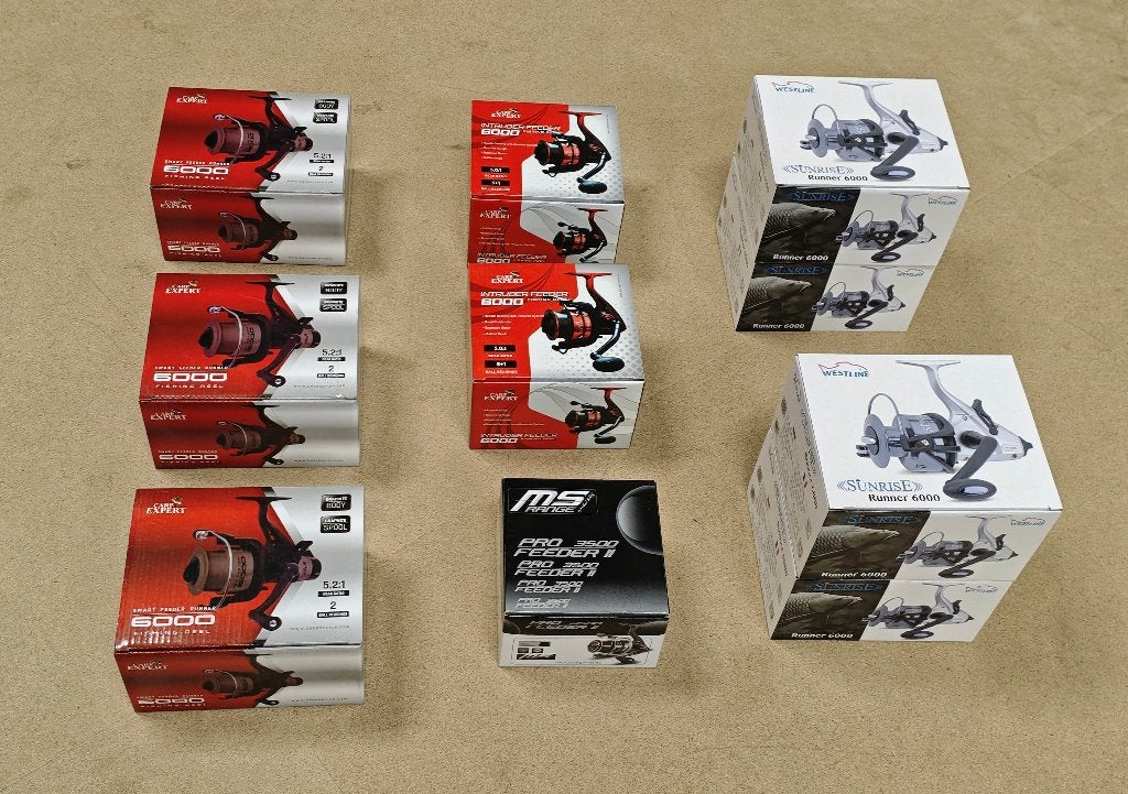 Partij 10x runner & feeder molens # carp expert # westline, Ophalen of Verzenden, Nieuw, Molen