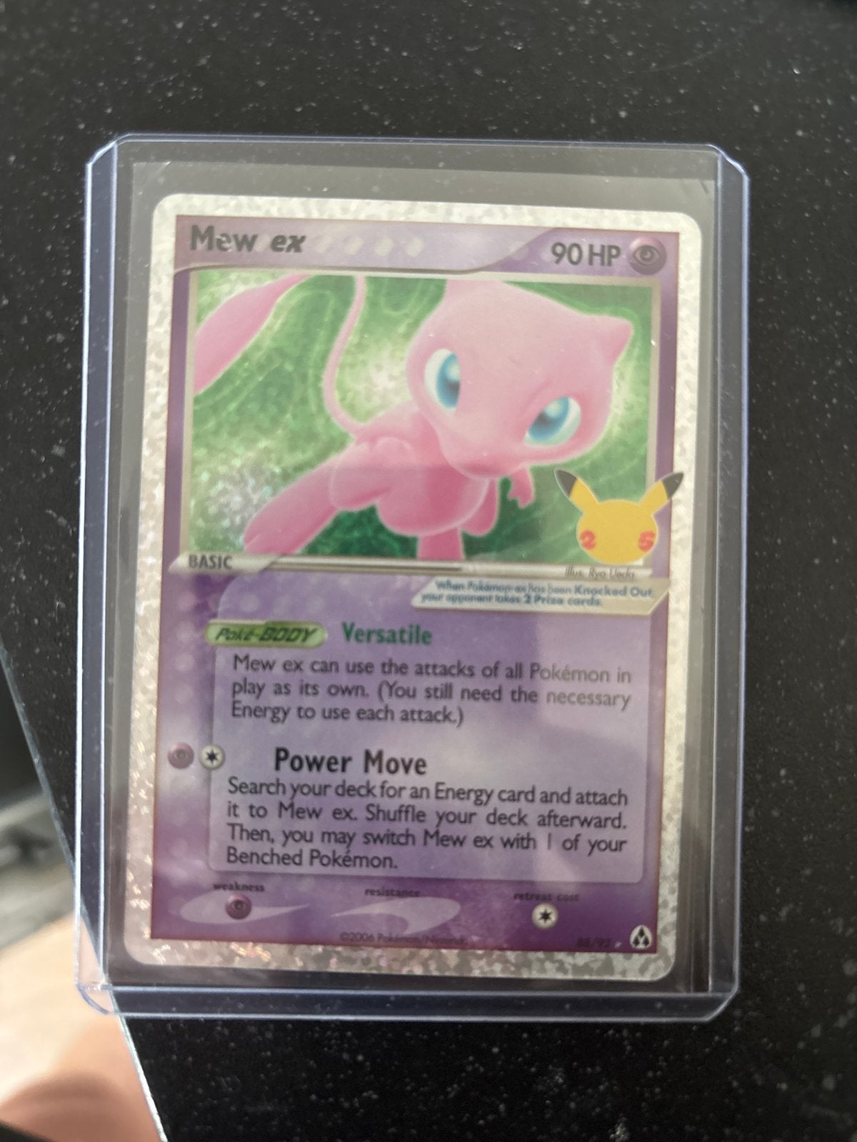 Mew ex Pokémon Kaart - Holo - Celebrations, Ophalen of Verzenden, Zo goed als nieuw, Losse kaart, Foil
